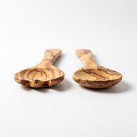 Olive Wood Salad Server Set - Spoon & Fork 30cm